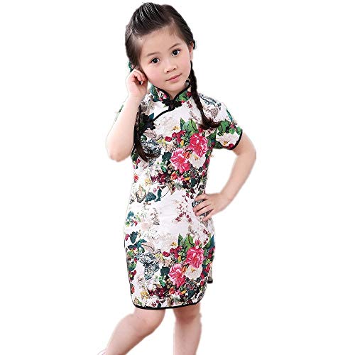 Sponsored Ad - Baby Girls Dress New Year Qipao Vintage Chinese Cheongsam Princess Costume Cotton Clothes