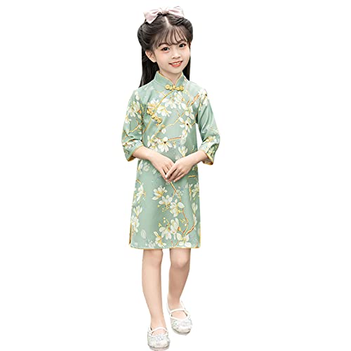 Sponsored Ad - Kids Long Sleeve Shirt Toddler Dress Long Sleeve Cheongsam Performance Spring Autumn Girls Retro Tang Quali...