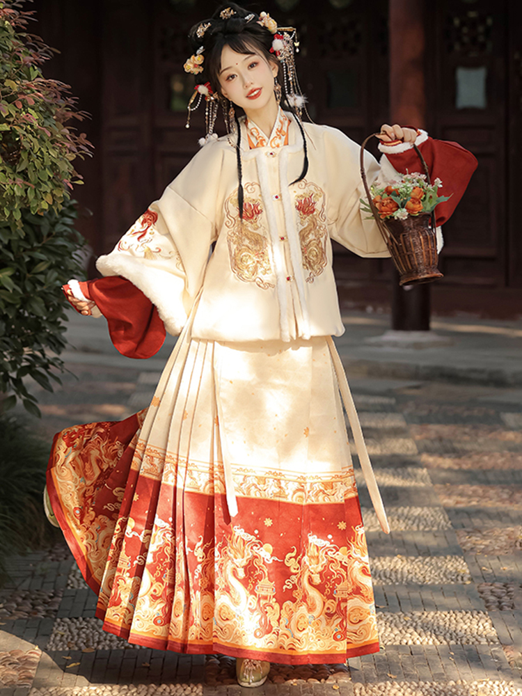 Han Tang Huayun originale Han costume donna 【盛世龙鲤】 costume di culto annuale con cappello caldo cappello abito di pasta di cavallo