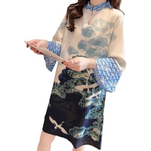 Deevoka Women Cheongsam Dress Summer Lady Chinese Qipao for Gowns Formal Events Wedding Multicolor